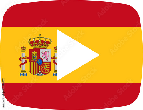 Wallpaper Mural Spain Flag on video player icon Torontodigital.ca