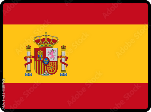 Spain Flag Smooth rectangle icon
