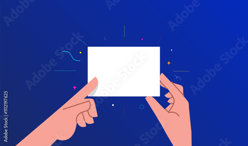 Hands and a white sheet of paper.