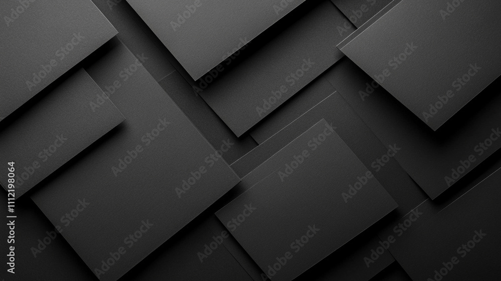 Black paper sheets on a white background Black paper sheets on a white background