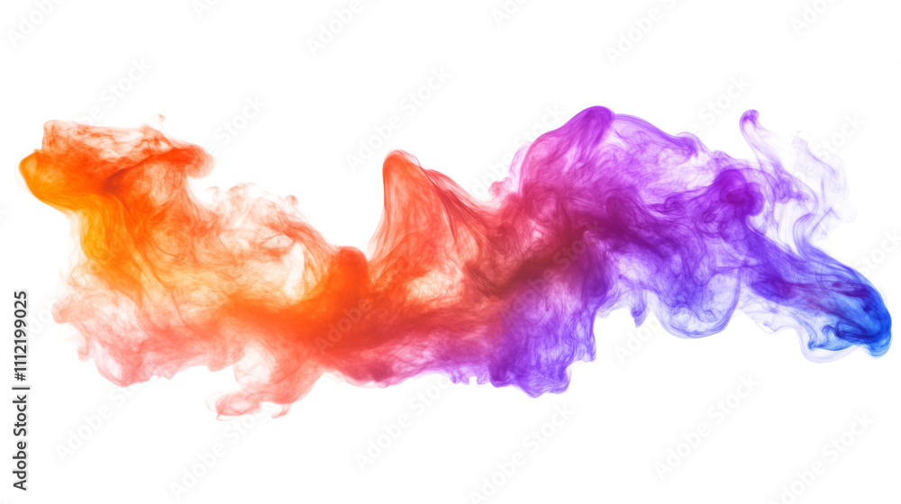 Fototapeta premium Colorful explosion and smoke transparent background