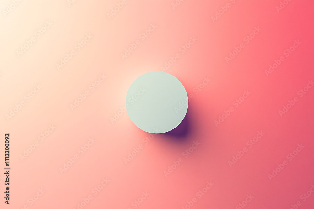 minimalist design of a white circular shape casting a soft shadow on a smooth gradient background in pink and orange hues
minimalist design of a white circular shape casting a soft shadow on a smooth gradient background in pink and orange hues
