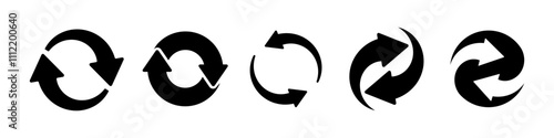 Reload icon set. Return icon