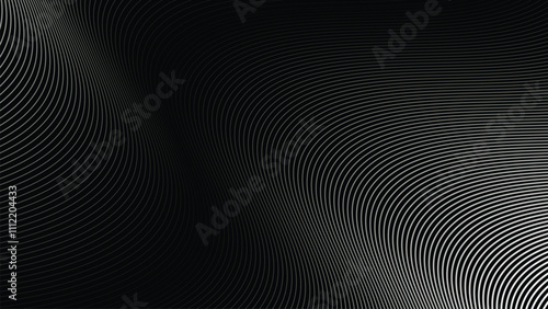 Abstract black grey background with stripes curve line for backdrop or presentation