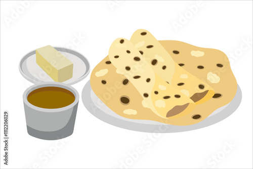 Mofletta. Vector simple color flat illustration.