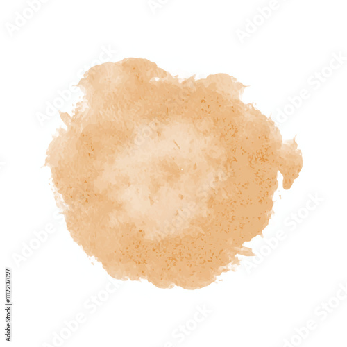 Watercolor effect vector stains. Light orange grunge splatter. Color explosion. Paint stains.