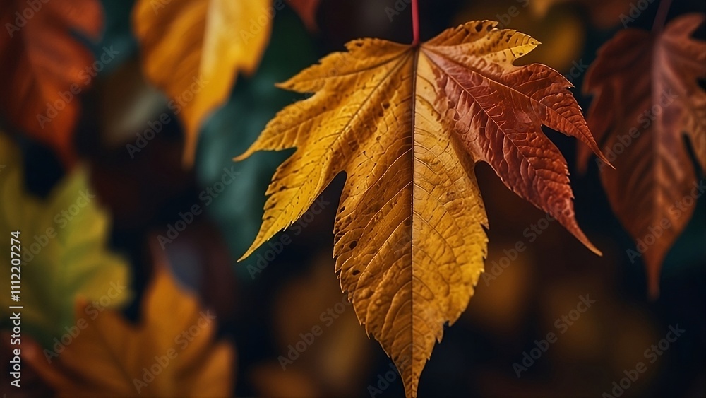 Obraz premium autumn leaves on the ground