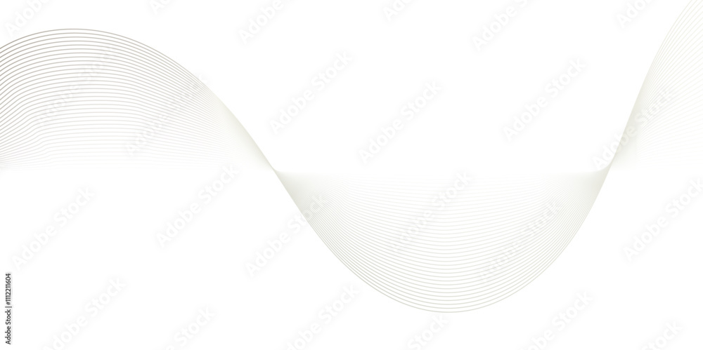 Fototapeta premium Abstract wavy lines Isolated background design. Wave modern stream transparent background. 