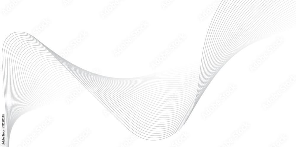 Fototapeta premium Abstract wavy lines Isolated background design. Wave modern stream transparent background. 