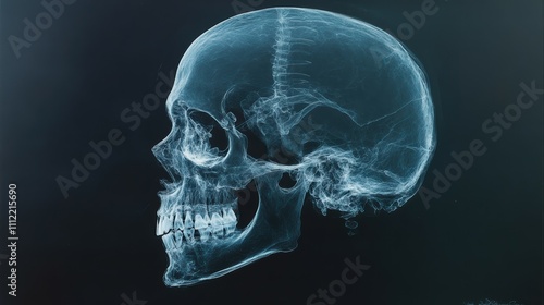 skull xray scan print