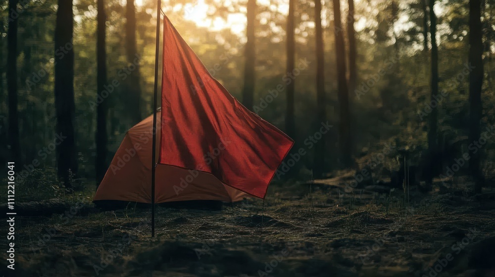 Camp Flag Mockup Camp Flag Mockup