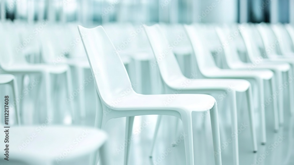 Fototapeta premium Empty stadium seats, a silent testament to the absence of fans, symbolizing the void left by the lack of human connection and shared experiences in the face of challenges.