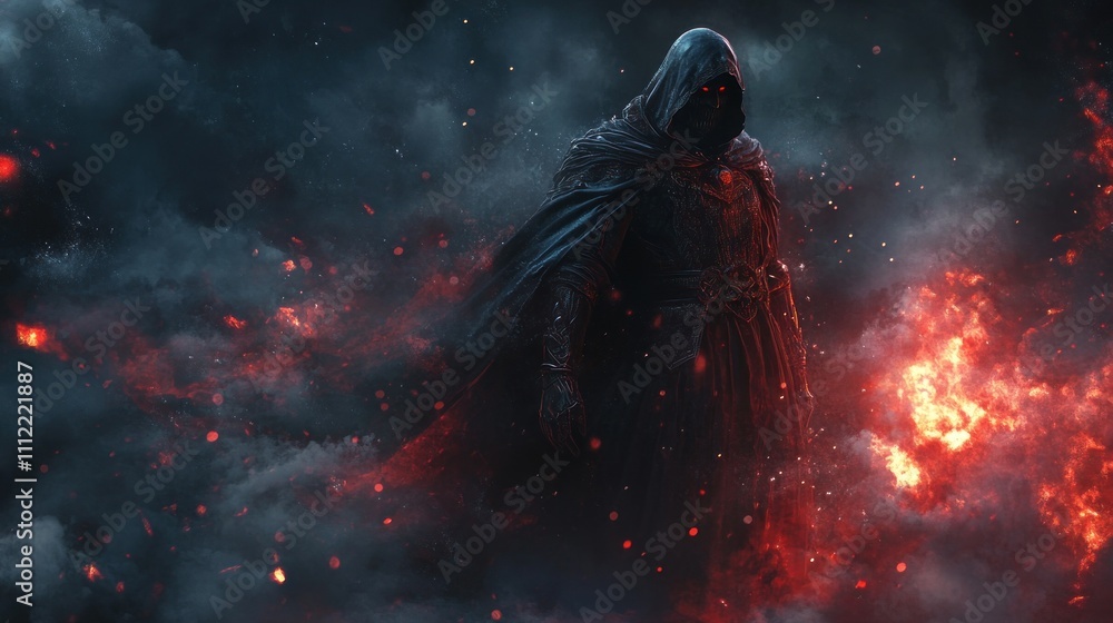 Dark Figure in a Realm of Fire Dark Figure in a Realm of Fire