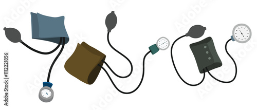 Medical tonometer in the flat style on white background.