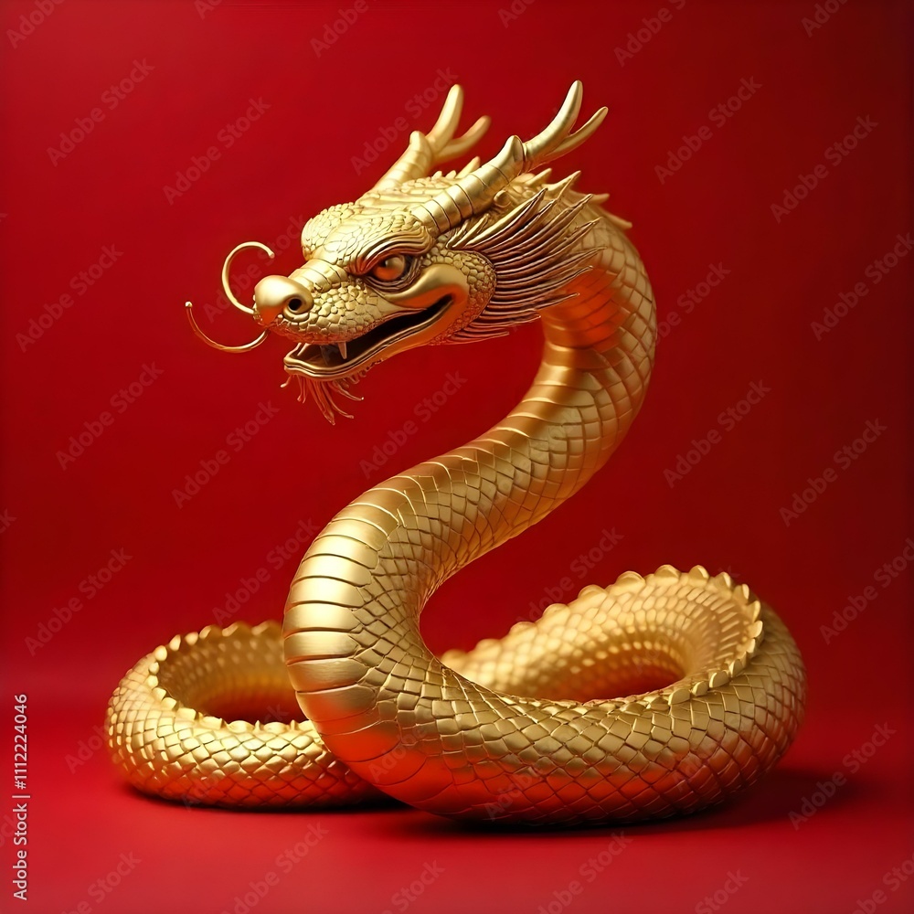 golden snake background Chinese New year