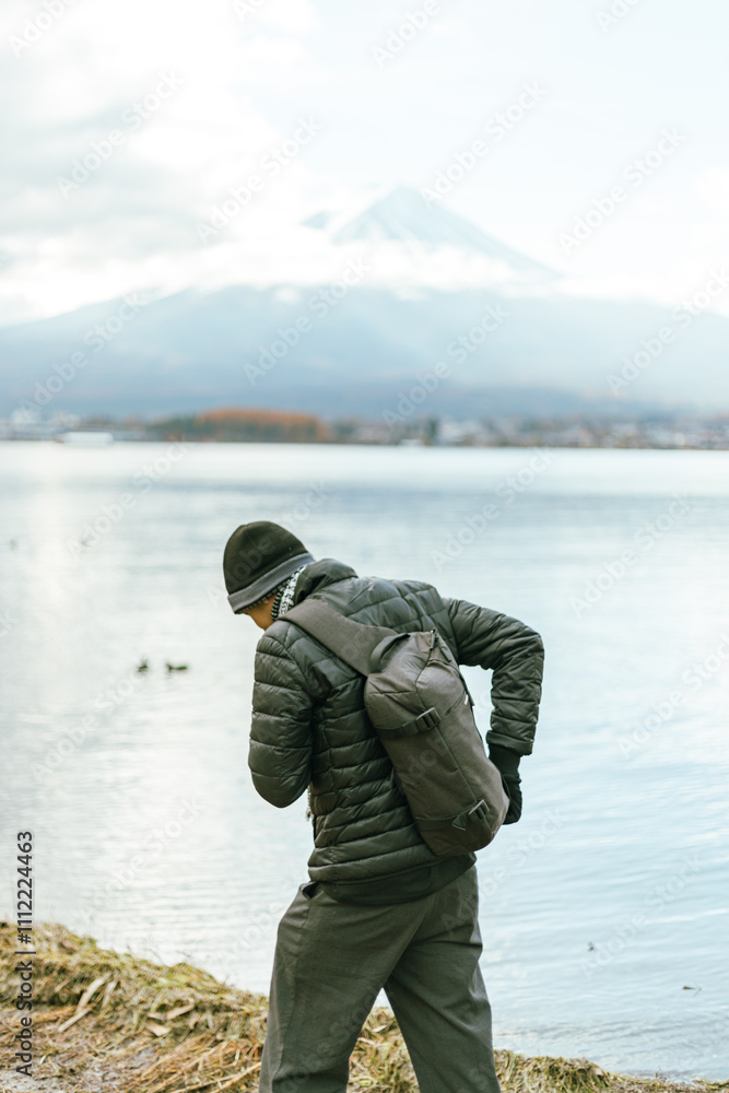 Tourist enjoy with Fuji Mountain Tourist enjoy with Fuji Mountain