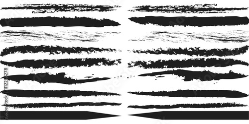 Beautiful Brush vector collection. Grunge Elements - Brush strokes, ink paint brush, grunge lines.