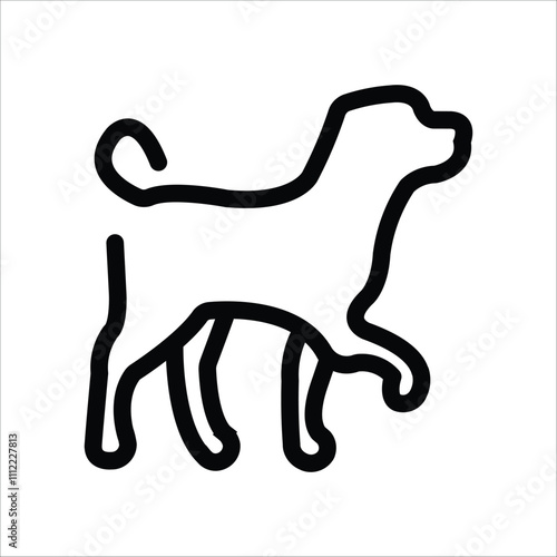 Dog Vector Icon - Isolated faithful and Beloved Pet Canine