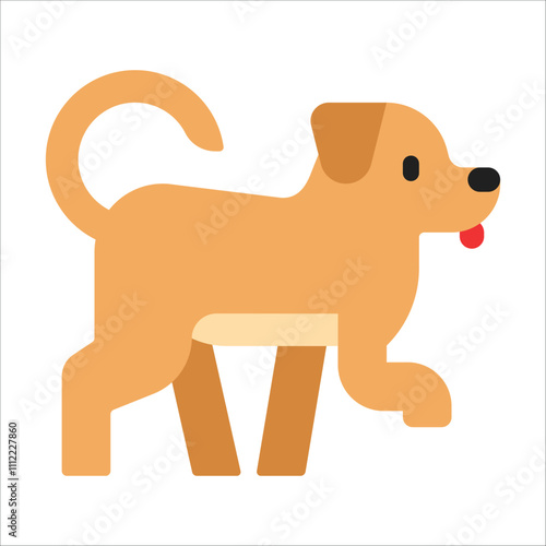 Dog Vector Icon - Isolated faithful and Beloved Pet Canine