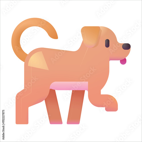 Dog Vector Icon - Isolated faithful and Beloved Pet Canine