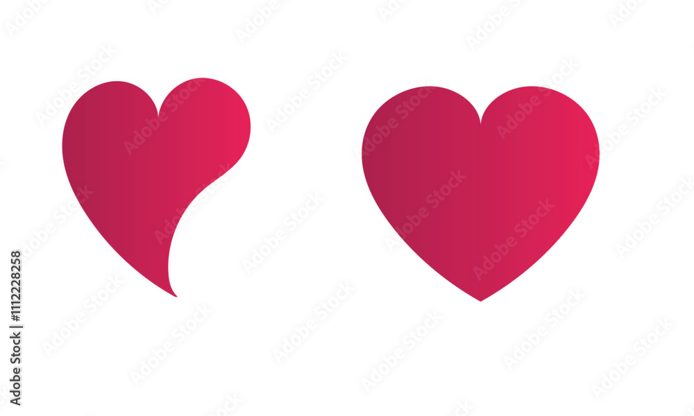 Heart set. Colouful love symbol in different style. isolated on white background. Vector illustration. EPS 10/AI Heart set. Colouful love symbol in different style. isolated on white background. Vector illustration. EPS 10/AI
