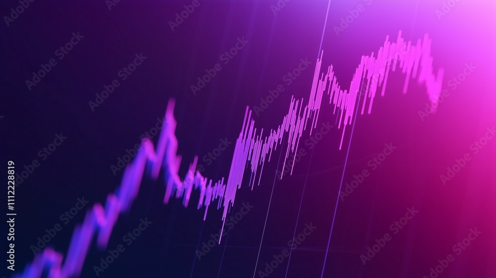 Economic graph creative modern 3D background purple toned. Economic graph creative modern 3D background purple toned.