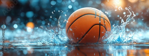 Dynamic Basketball Splash  Water  Action  Sport  Game photo