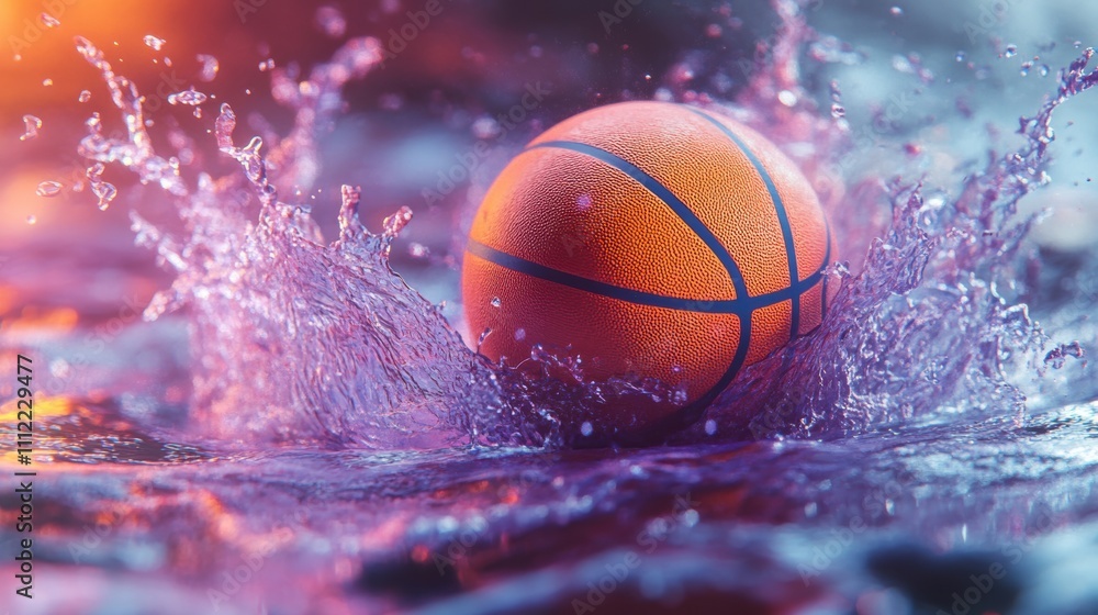 Dynamic Basketball Splash Water Sport Action Energy Dynamic Basketball Splash Water Sport Action Energy