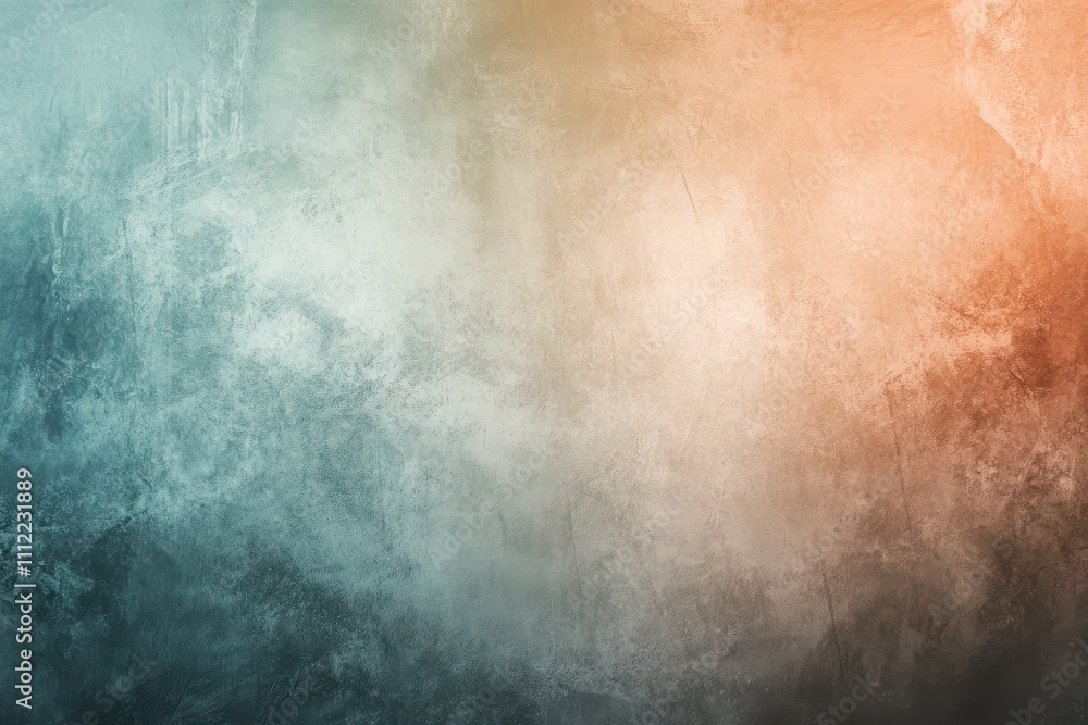 Fototapeta premium Textured abstract background with soft gradient colors in orange, blue, and gray tones