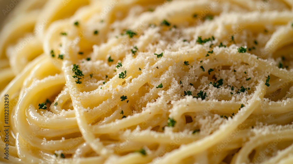 Close-up photograph of creamy spaghetti carbonara home food high detail warm yellow tones Close-up photograph of creamy spaghetti carbonara home food high detail warm yellow tones