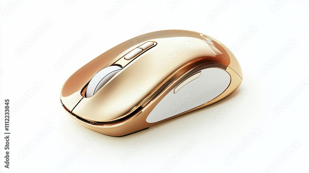 Elegant Gold Wireless Computer Mouse Modern Design Office Supplies Elegant Gold Wireless Computer Mouse Modern Design Office Supplies