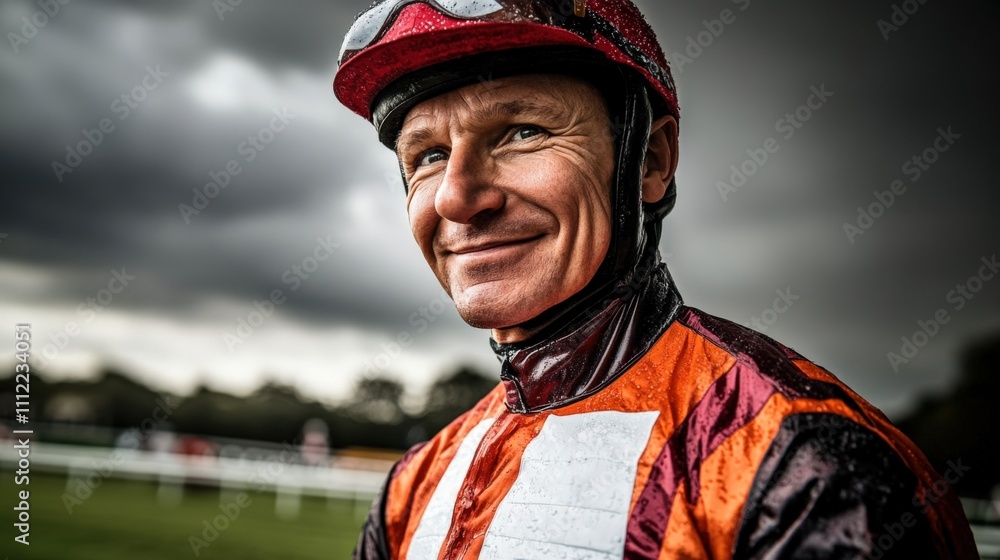 Obraz premium Confident Jockey at the Races