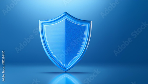 Free Download Blue shield on light blue backdrop. Protection, security and safety. Cybersecurity and insurance - GFXLoad