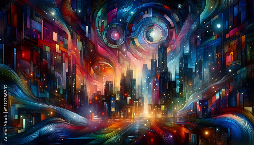 Cosmic Cityscape: A Symphony of Light and Color Cosmic Cityscape: A Symphony of Light and Color