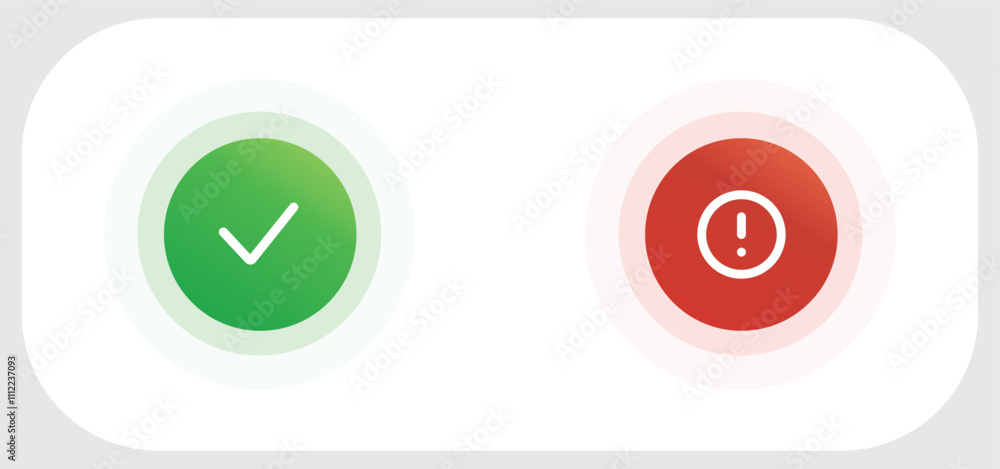 Success and error message ui screen and approved and rejected ux web elements flat. Vector illustration for ui, infographic, website, app, web use Success and error message ui screen and approved and rejected ux web elements flat. Vector illustration for ui, infographic, website, app, web use