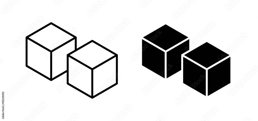 Sugar icons in black filled and outlined style Sugar icons in black filled and outlined style