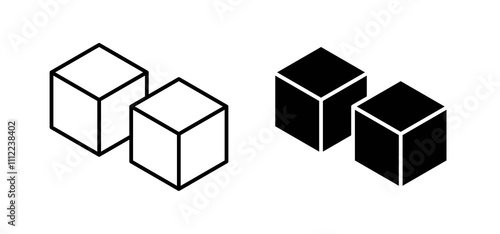 Sugar icons in black filled and outlined style