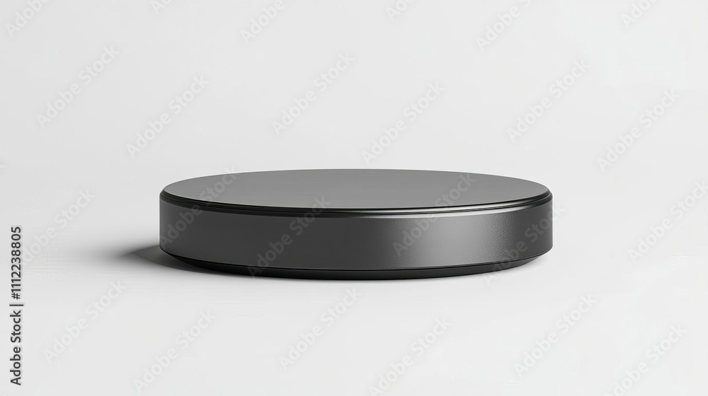 Sleek Black Round Product Display Stand Minimalist Mockup Presentation Platform Sleek Black Round Product Display Stand Minimalist Mockup Presentation Platform