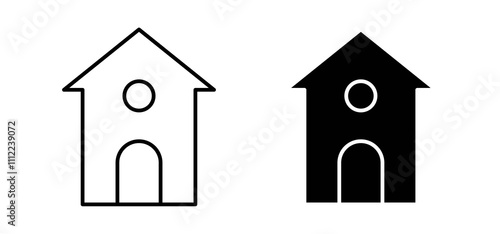 Home icons in black filled and outlined style