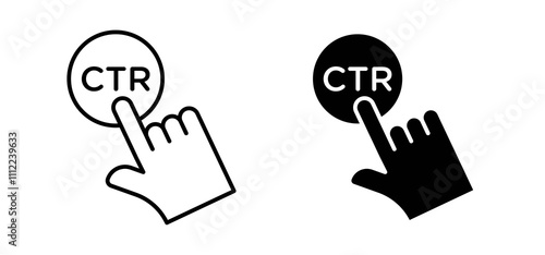 CTR icons in black filled and outlined style