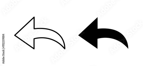 Reply icons in black filled and outlined style