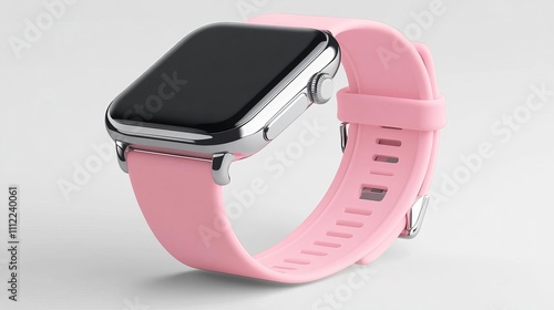 Pink Smartwatch with Silicone Band Modern Tech Accessory