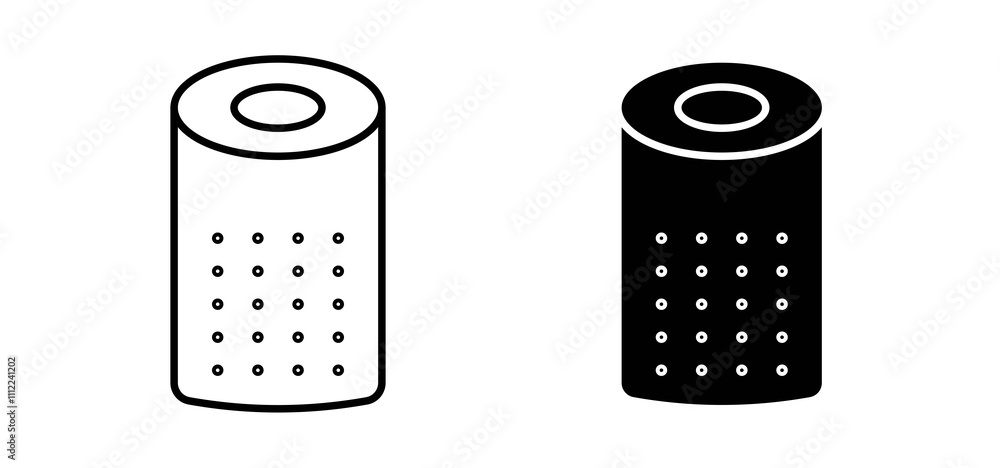 Smart speaker icons in black filled and outlined style Smart speaker icons in black filled and outlined style