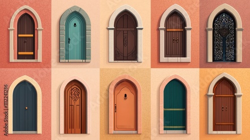 Arabic Arch Doors Intricate Wooden Metal Entrance Designs Architectural Details