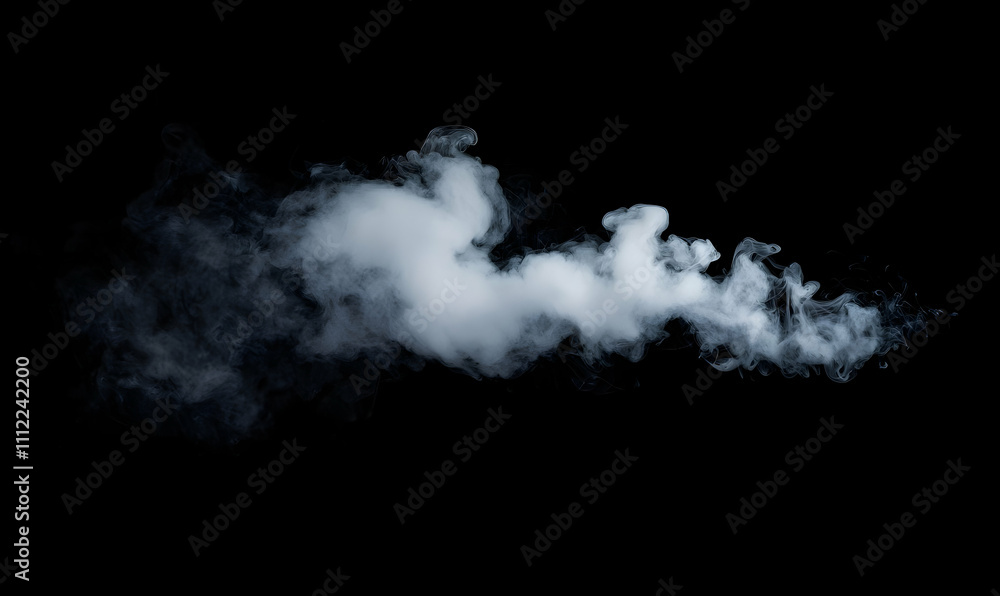 Abstract white smoke on a black background, with white swirls and curves. Abstract white smoke on a black background, with white swirls and curves.