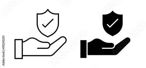 Policyholder icons in black filled and outlined style