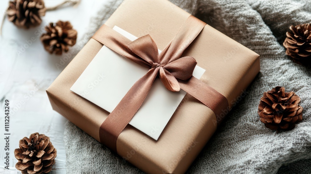 Gift Box Greeting Card Mockup Gift Box Greeting Card Mockup