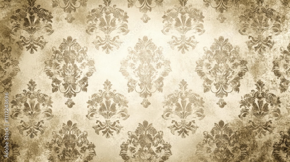 Obraz premium Elegant Vintage Damask Pattern Design