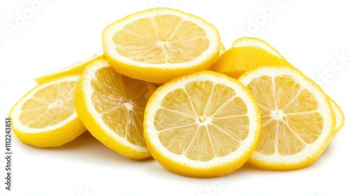 Lemon slices isoalted on white background