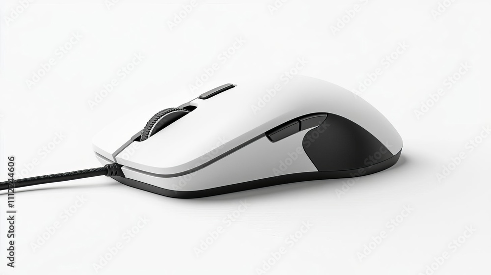 Wireless Gaming Mouse White Black Ergonomic Design PC Computer Accessory Wireless Gaming Mouse White Black Ergonomic Design PC Computer Accessory
